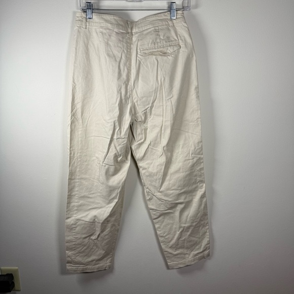 Mango MNG Ivory Tall Cotton Straight Leg Pants Size 6 - Picture 15 of 15